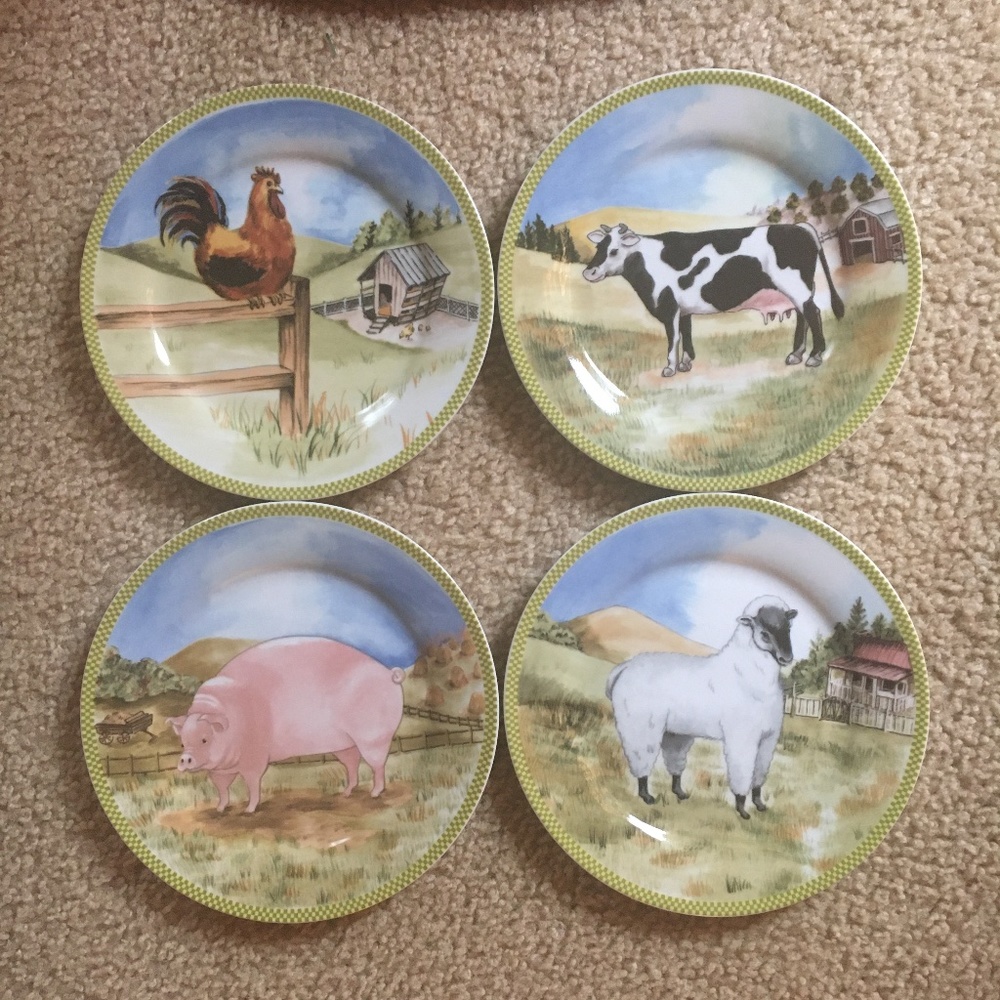American Atelier “Ol’ McDonald” Appetizer Plates (set of 4)